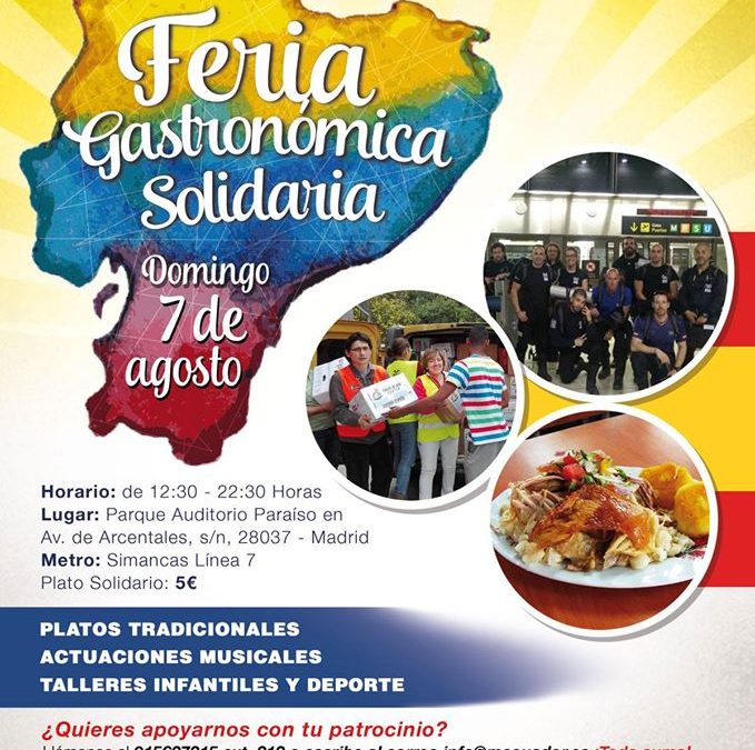 Ecuador celebrará su Fiesta Nacional en Madrid con una Feria Gastronómica Solidaria