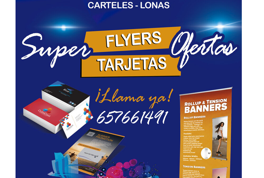Imprenta low cost: ofertas en Flyers, tarjetas, banners, Roll-ups